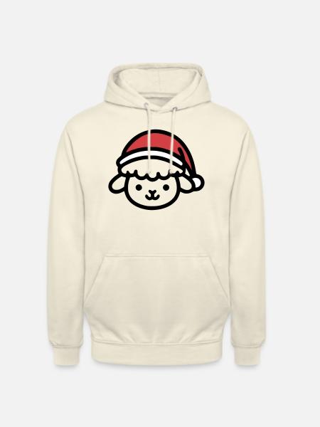Christmas Cute Sheep - Unisex Hoodie - vanilla