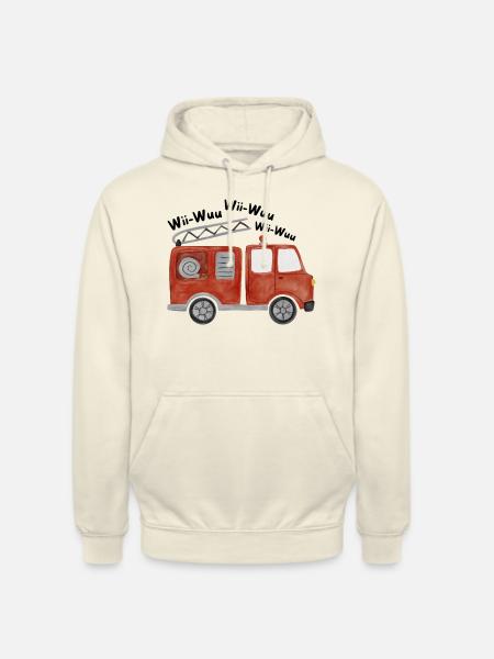 Feuerwehrauto Sirene Kinder - Unisex Hoodie - Vanille-Milchshake