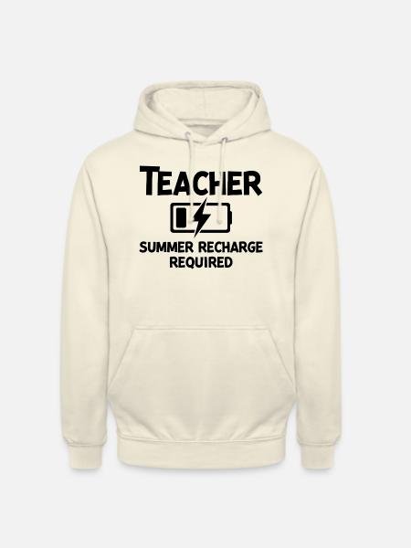 Teacher Summer Recharge Required - Unisex Hoodie - vanilla