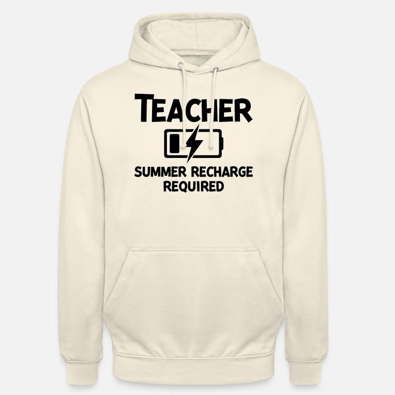 Teacher Summer Recharge Required - Unisex Hoodie - vanilla