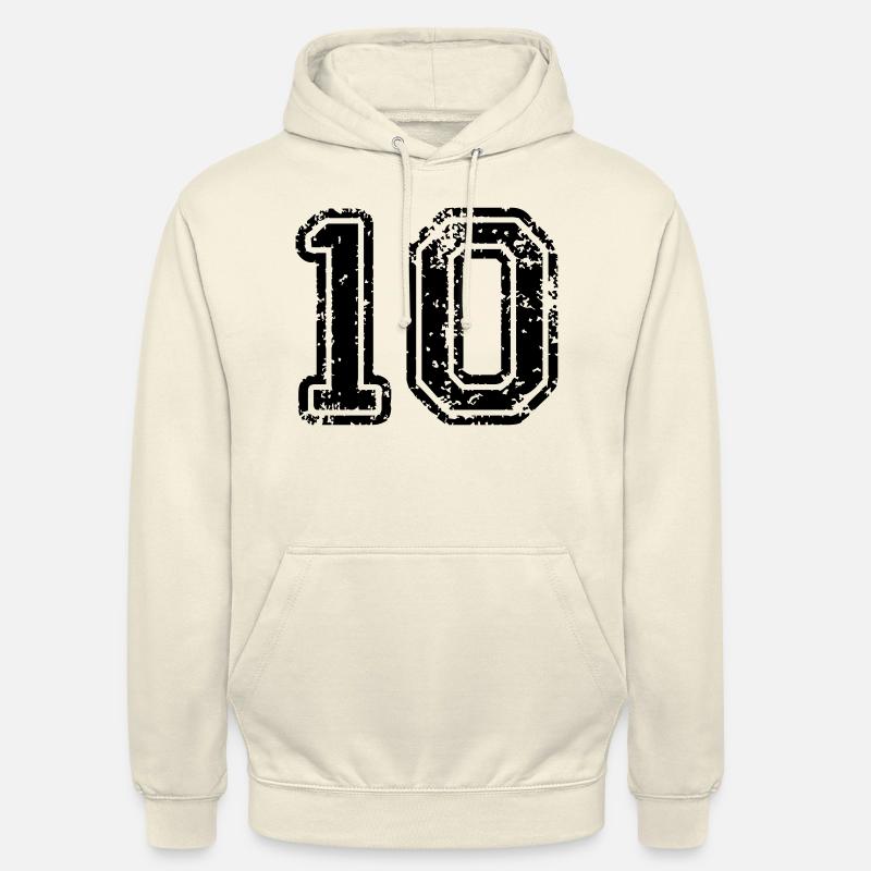 10 - Nummer - Unisex Hoodie - Vanille-Milchshake