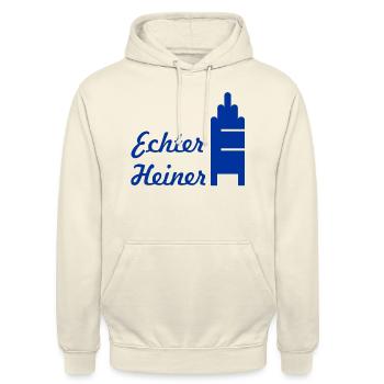 Echter Heiner - Unisex Hoodie - Vanille-Milchshake - Vorne - Alina (178cm) & Michal (187cm)