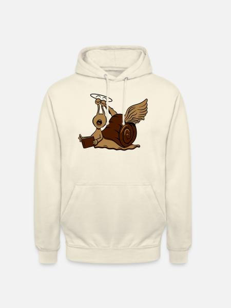 Escargot drôle d'ange - Sweat-shirt à capuche unisexe - vanille
