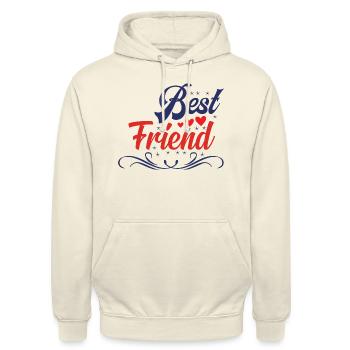 Bester Freund - Unisex Hoodie - Vanille-Milchshake - Vorne - Alina (178cm) & Michal (187cm)