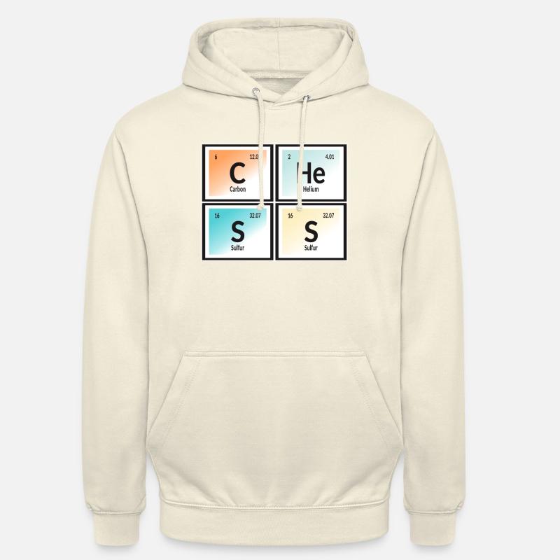 | d’échecs Tableau périodique des éléments - Sweat-shirt à capuche unisexe - vanille