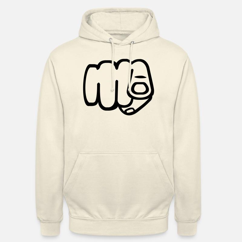 Du - Finger - Unisex Hoodie - Vanille-Milchshake