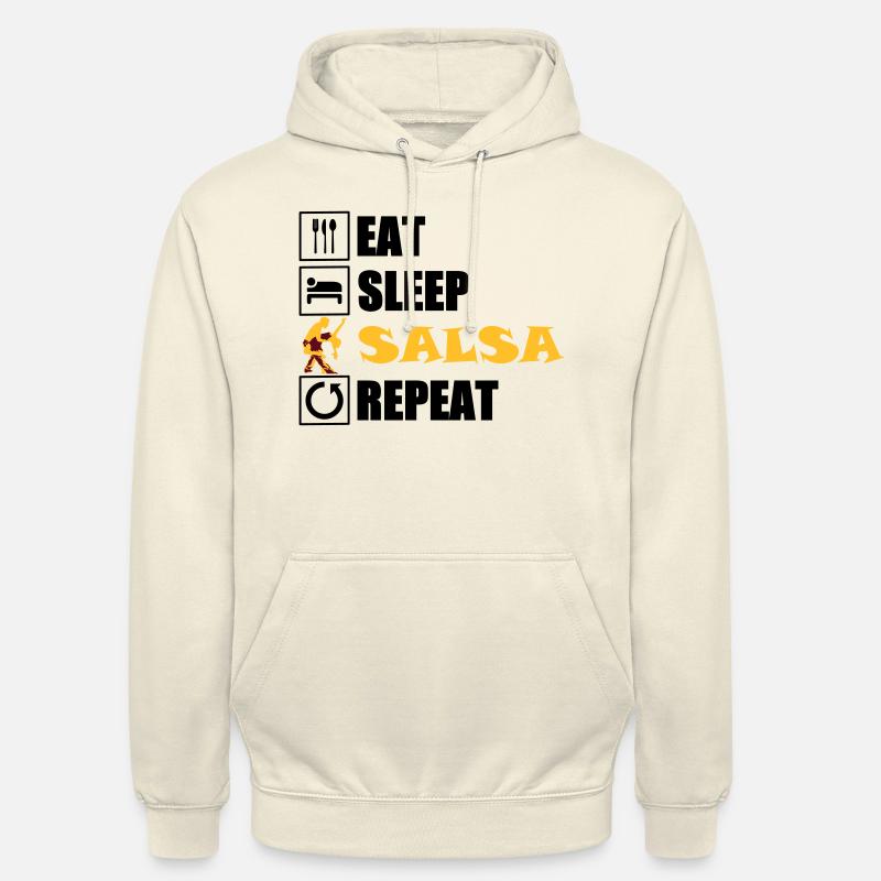 eat sleep SALSA repeat - Unisex Hoodie - Vanille-Milchshake