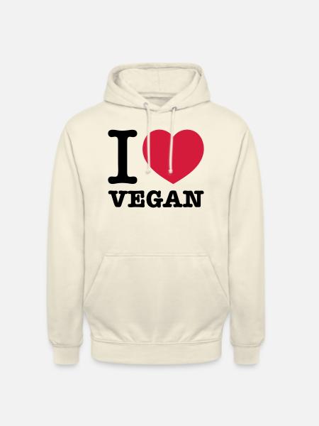 I love vegan - Unisex Hoodie - vanilla