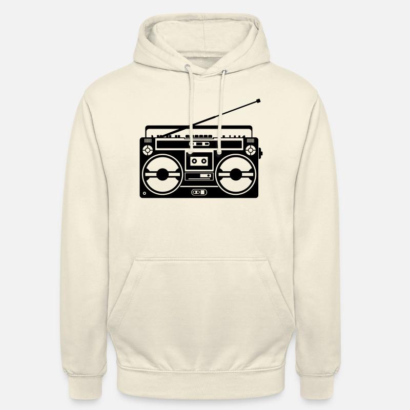 Ghetto Blaster Rétro - Sweat-shirt à capuche unisexe - vanille