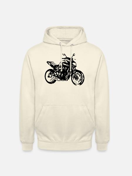 motorcycle roadster - Unisex Hoodie - vanilla