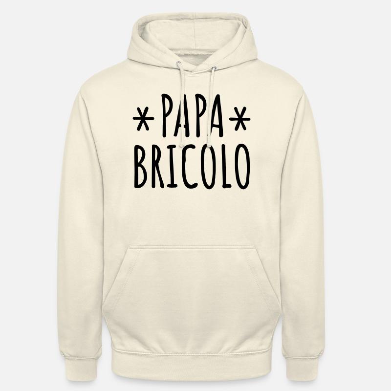 Papa bricolo père bricoleur - Sweat-shirt à capuche unisexe - vanille