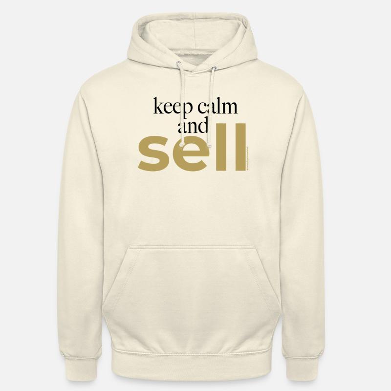 keep calm and sell - Spruch - Unisex Hoodie - Vanille-Milchshake