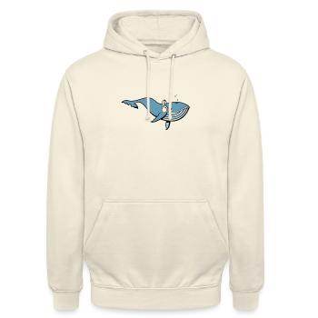Chilling Whale - Unisex Hoodie - Vanille-Milchshake - Vorne - Alina (178cm) & Michal (187cm)