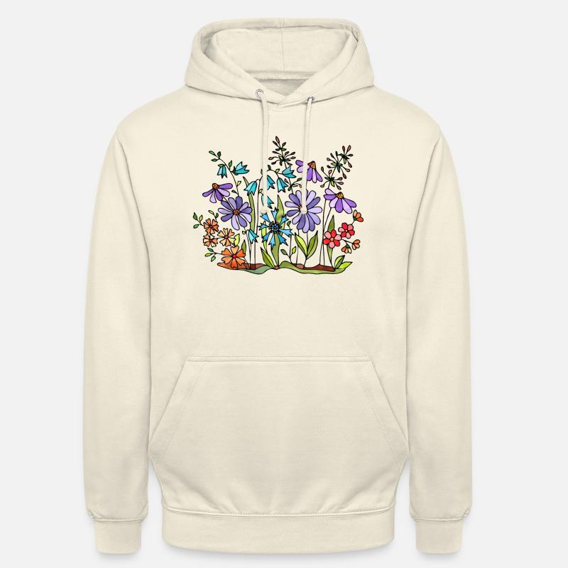 Fleur - Sweat-shirt à capuche unisexe - vanille