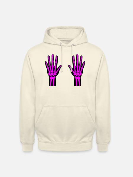 Skeleton Hands 02 - Unisex Hoodie - vanilla