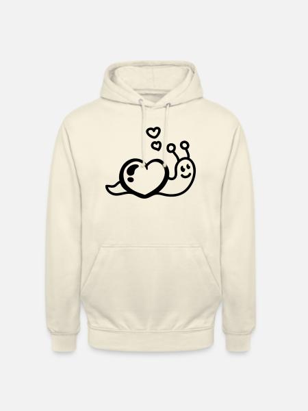 Heart worm - Line - Unisex Hoodie - vanilla