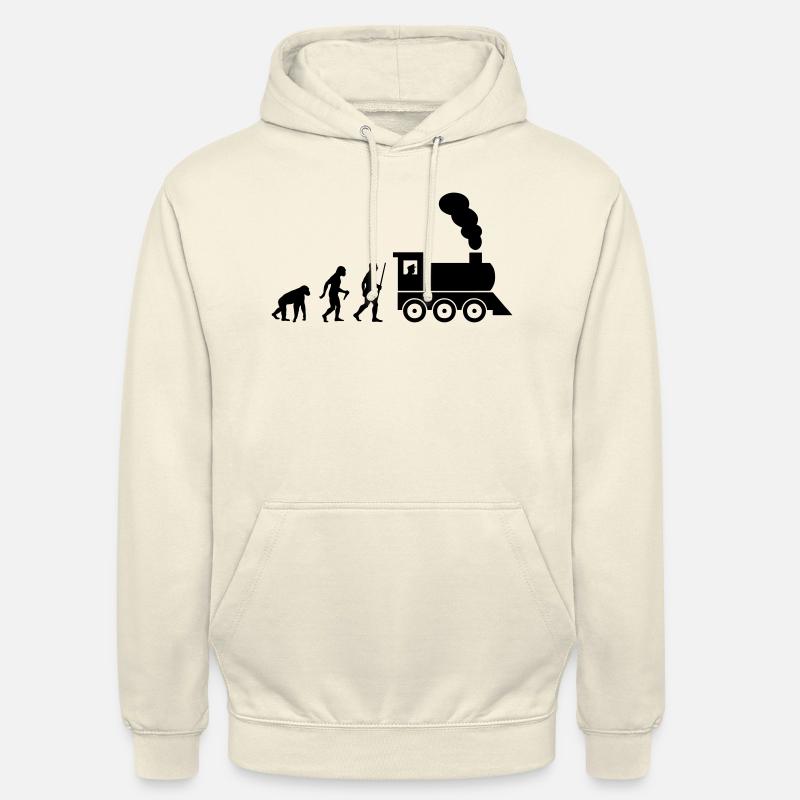 Train driver evolution - Unisex Hoodie - Vanille-Milchshake