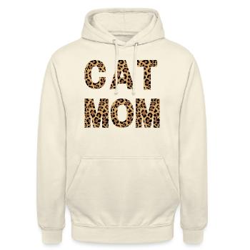 Cat Mom - Unisex Hoodie - vanilla - Front - Alina (178cm) & Michal (187cm)