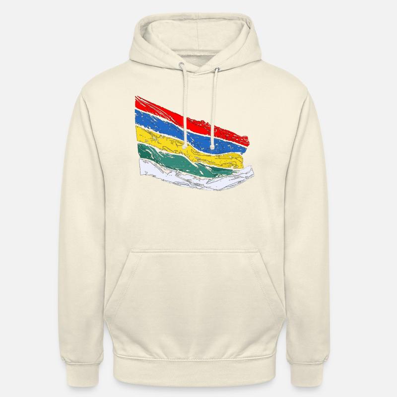 Drapeau Terschellinger - Drapeau de Terschelling - Sweat-shirt à capuche unisexe - vanille