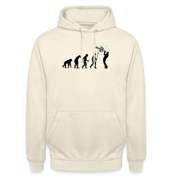 ARRÊTEZ DE ME SUIVRE - Sweat-shirt à capuche unisexe - vanille - Devant - Alina (178cm) & Michal (187cm)