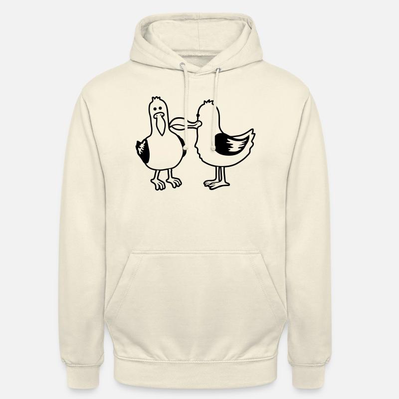 2 drôles d’amis mouettes - Sweat-shirt à capuche unisexe - vanille