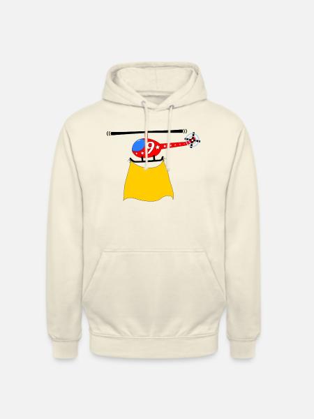 Helicopter Birthday 9 - Unisex Hoodie - vanilla