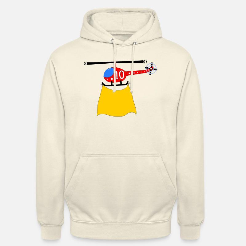 Hélicoptère Anniversaire 10 - Sweat-shirt à capuche unisexe - vanille