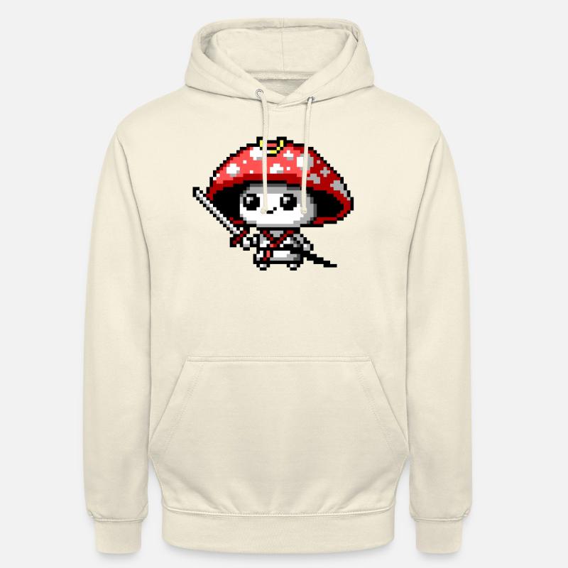 Samouraï champignon 8 bits - Sweat-shirt à capuche unisexe - vanille