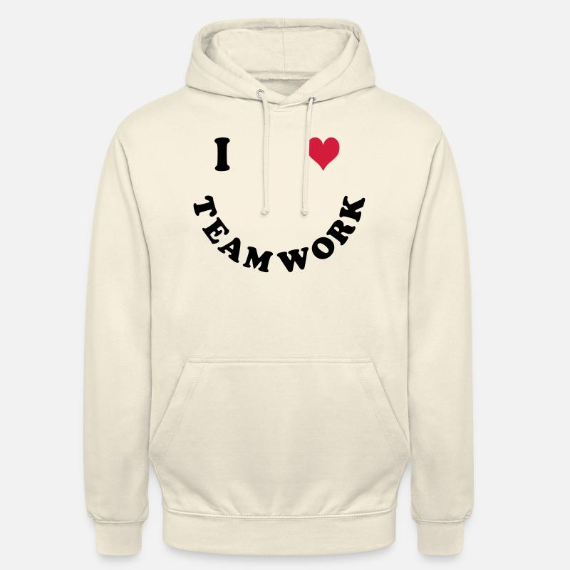 Ich liebe Teamwork - Unisex Hoodie - Vanille-Milchshake