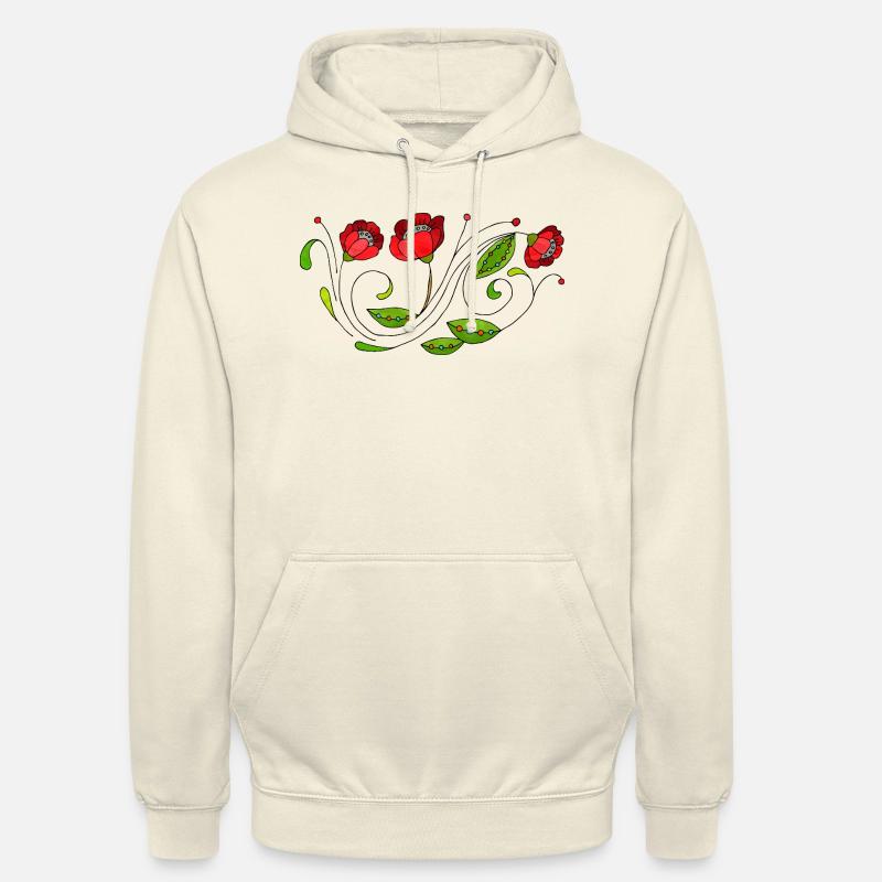 Fleur - Sweat-shirt à capuche unisexe - vanille