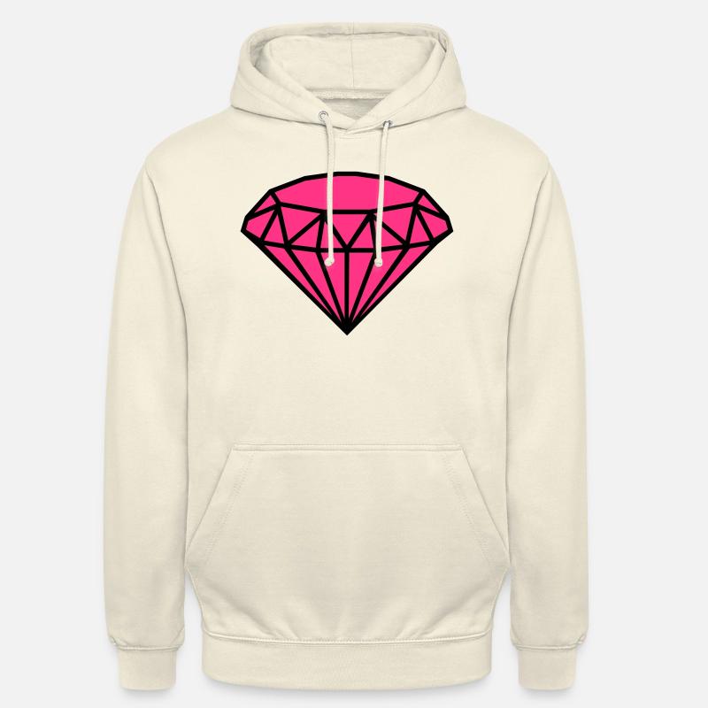 Diamant - Sweat-shirt à capuche unisexe - vanille