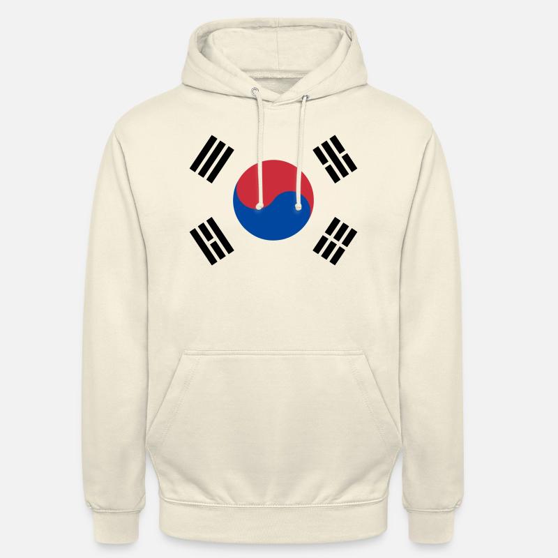 Drapeau Corée du sud / South Korean flag - Sweat-shirt à capuche unisexe - vanille