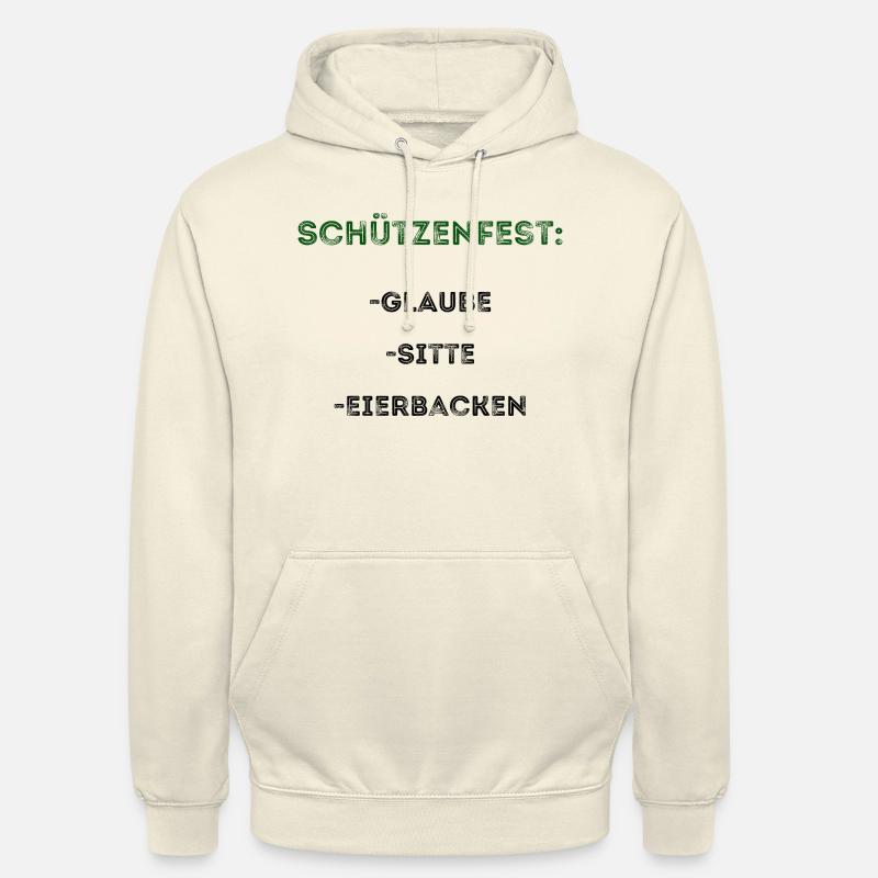 Schützenfest: Glaube, Sitte, Eierbacken - Unisex Hoodie - Vanille-Milchshake