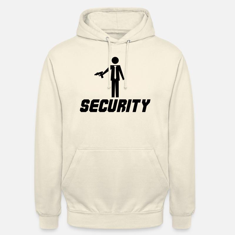 Conception de sécurité 001 - Sweat-shirt à capuche unisexe - vanille