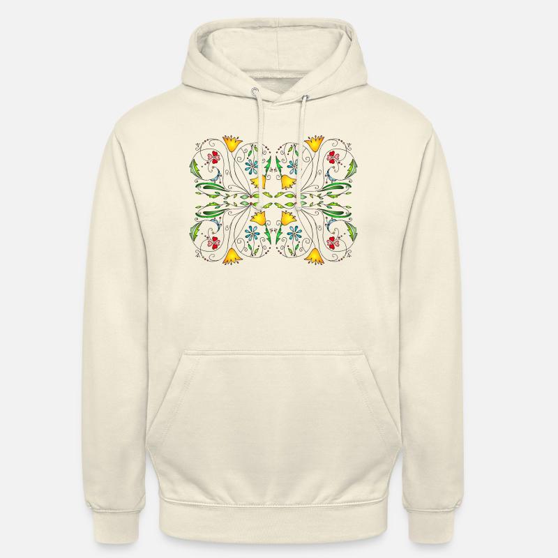 Fleur - Sweat-shirt à capuche unisexe - vanille