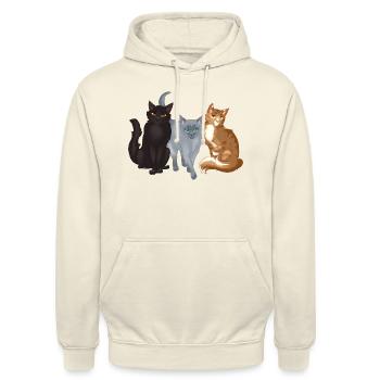 Warrior Cats Sunbeam Frostpaw Nightheart - Unisex Hoodie - Vanille-Milchshake - Vorne - Alina (178cm) & Michal (187cm)