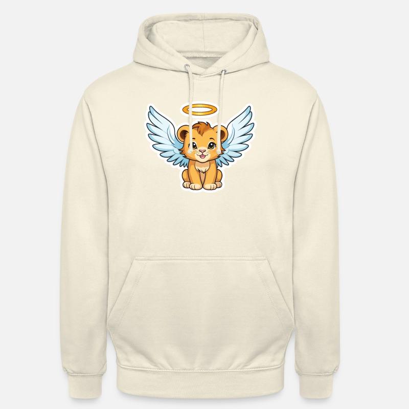 Lion Bébé Ange – Doux et Céleste - Sweat-shirt à capuche unisexe - vanille