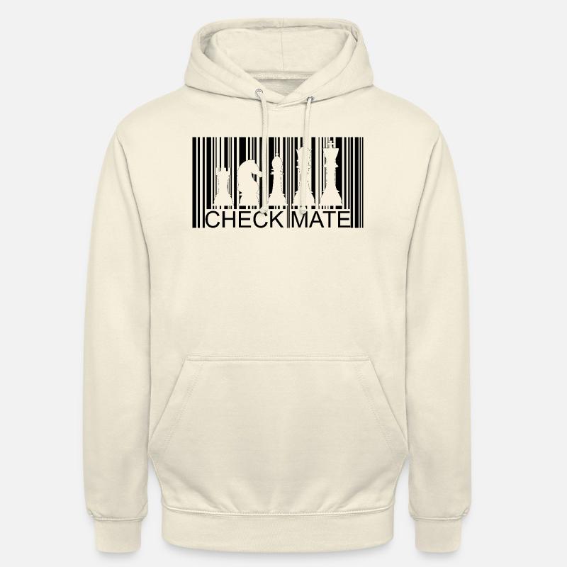 Pièces d’échecs à code-barres - Sweat-shirt à capuche unisexe - vanille