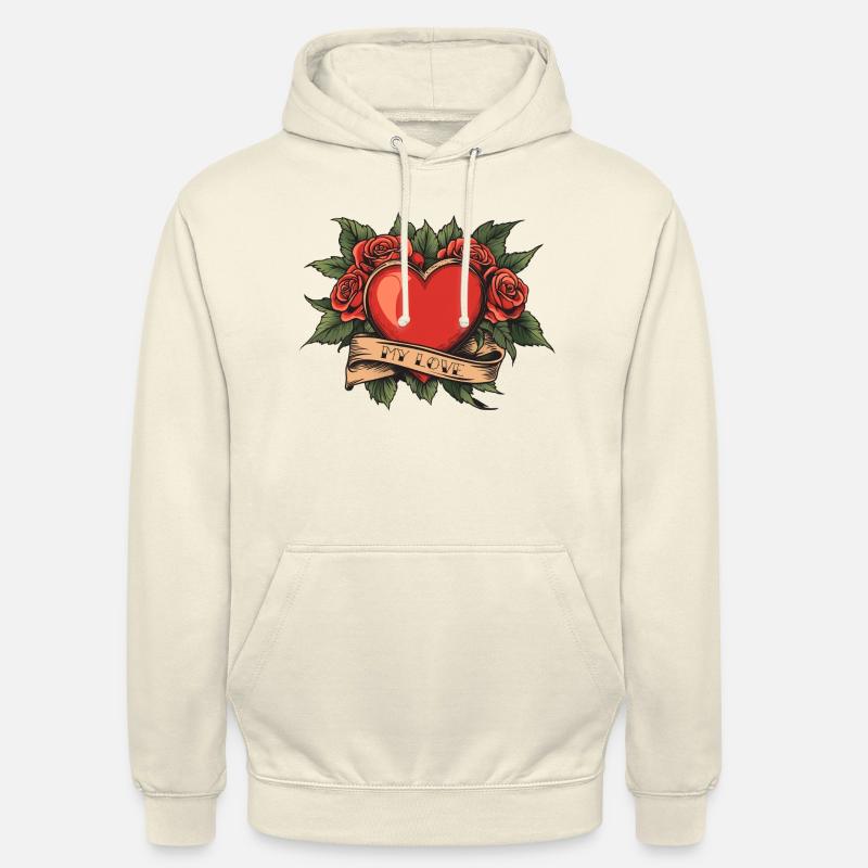 Mon amour - Sweat-shirt à capuche unisexe - vanille