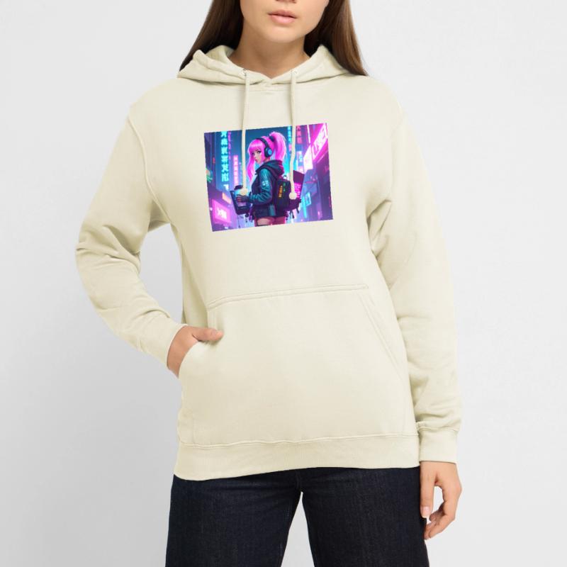 Cyber DJ Coder – Beats, Bytes & Blinks Unisex Hoodie