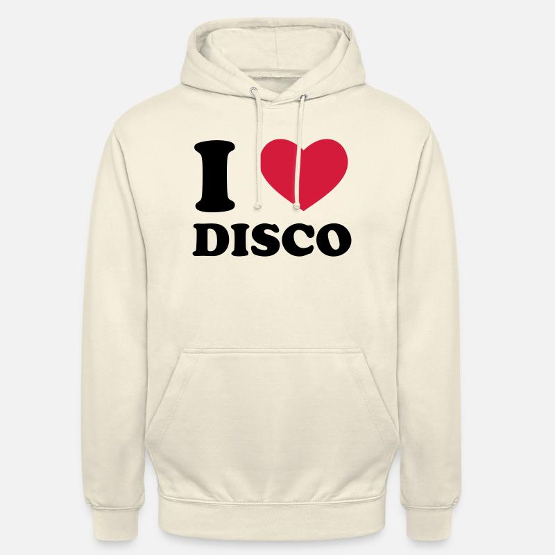 I Love Disco - Sweat-shirt à capuche unisexe - vanille