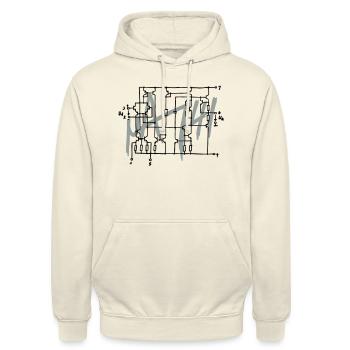 UA741 opérationnel schéma de circuit de - Sweat-shirt à capuche unisexe - vanille - Devant - Alina (178cm) & Michal (187cm)
