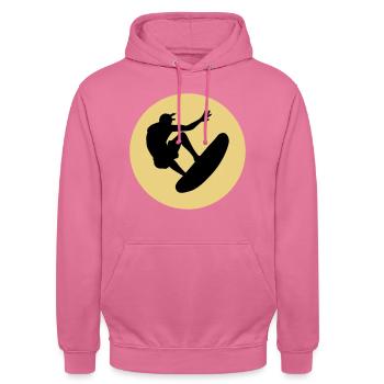 surf cool sport logo - Unisex Hoodie - pink - Front - Alina (178cm) & Michal (187cm)