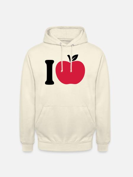 I Love Apple - Unisex Hoodie - Vanille-Milchshake