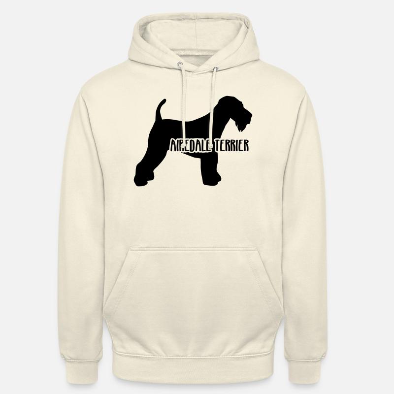 Airedale Terrier - Sweat-shirt à capuche unisexe - vanille