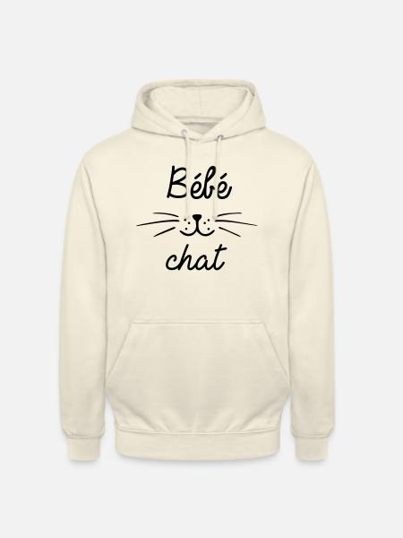 Bébé chat - Sweat-shirt à capuche unisexe - vanille