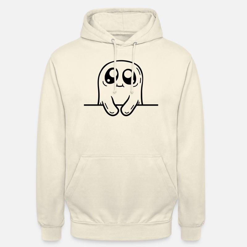 Cartoon Geist hinter Mauer - Unisex Hoodie - Vanille-Milchshake