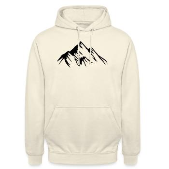 berge - Unisex Hoodie - Vanille-Milchshake - Vorne - Alina (178cm) & Michal (187cm)