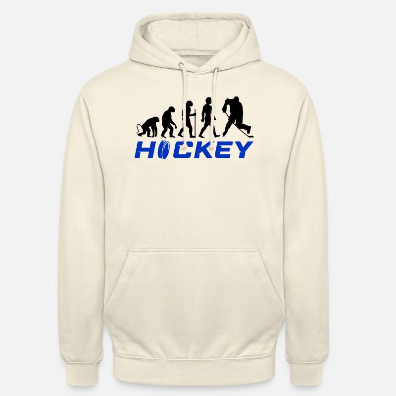 L’évolution du hockey - Sweat-shirt à capuche unisexe - vanille