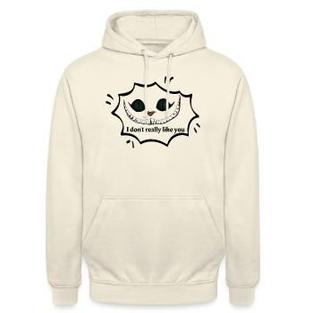 Ich mag dich nicht wirklich - Unisex Hoodie - Vanille-Milchshake - Vorne - Alina (178cm) & Michal (187cm)
